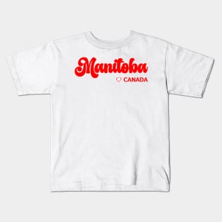 Manitoba: I love Canada Kids T-Shirt